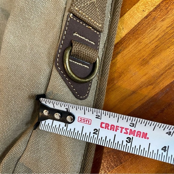 Cargoit Crossbody Travel Bag Cargo Canvas Flap Brown Tan Medium Adjustable strap - Picture 10 of 13